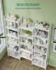 Bücherregale, Standregale, Regal mit 17 Fachböden, 6 Etagen, Verstellbarer Abstand, 24 x 152 x 186 cm, Tragfähigkeit 340 kg, Wohnzimmer, Büro, Weiß Bild 4