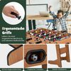 Tischkicker Platzsparender Fußballtisch mit Robustem Griff 33 x 36 x 109 cm Natur Bild 3
