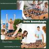 Tischkicker Platzsparender Fußballtisch mit Robustem Griff 33 x 36 x 109 cm Natur Bild 4