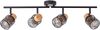 Brilliant AG Leuchten 99398-76 Santy Spotrohr 4-flammig schwarz Natur Bild 2