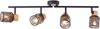 Brilliant AG Leuchten 99398-76 Santy Spotrohr 4-flammig schwarz Natur Bild 3