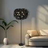 RGB LED Stehlampe, dimmbar, Metall, schwarz gold, H 180 cm Bild 2