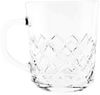 Almina Bade 6 Teiliger Gläser-Set mit Henkel für Tee, Kaffee Transparent mit Muster Bild 4