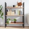 vidaXL Wandregal Hellbraun 100x40x2 cm Massivholz Eiche Behandelt 363683 Bild 3