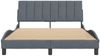vidaXL Bettgestell ohne Matratze "Hanko" Dunkelgrau 140x190 cm Samt 3207844 Bild 5