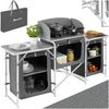 tectake Campingtisch Campingküche XXL mit Aluminiumgestell und 5 Fächern (Outdoor küchenausstattung, 1-St, 1 tlg), Vielseitige Aufbauküche mit Aluminiumgestell Bild 4