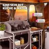 tectake Campingtisch Campingküche XXL mit Aluminiumgestell und 5 Fächern (Outdoor küchenausstattung, 1-St, 1 tlg), Vielseitige Aufbauküche mit Aluminiumgestell Bild 3