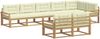 vidaXL Outdoor-Sofagarnitur 6 Stk. Weiß und Creme Polyester 3386619 Bild 2