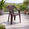Stapelstuhl Gartenstuhl Bistrostuhl Kunststoff Rattan Optik Mokka Bild 2