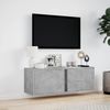 vidaXL TV-Wandschrank mit LED-Beleuchtung Betongrau 100x31x35 cm 852267 Bild 4