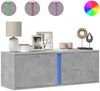 vidaXL TV-Wandschrank mit LED-Beleuchtung Betongrau 100x31x35 cm 852267 Bild 2
