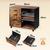 DEVAISE Aktenschrank Rollcontainer mit 3 abschließbaren Schubladen & offenem Fach, (80×40×63 cm) mobiler Aktenschrank auf Rollen, Hängeregistratur Letter Bild 3