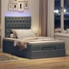 vidaXL Ottoman-Bett mit Matratze & LEDs Dunkelgrau 120x190 cm Stoff 3314073 Bild 3