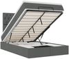 vidaXL Ottoman-Bett mit Matratze & LEDs Dunkelgrau 120x190 cm Stoff 3314073 Bild 2