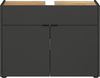 Kadima Design Stoßfester Unterschrank mit Siphonaussparung, 80x34x60, Easy-Clean, "Avis" Kollektion. Farbe: Anthrazit-Beige Bild 3