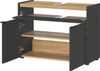 Kadima Design Stoßfester Unterschrank mit Siphonaussparung, 80x34x60, Easy-Clean, "Avis" Kollektion. Farbe: Anthrazit-Beige Bild 2