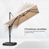 PURPLE LEAF Sonnenschirm Außenbereich Rechteckiger großer Seitlich Neigender Ampelschirm, LxB: 300x200 cm, 360°Rotation, Sonnenschutz UV50+, mit Schirmständer Bild 2