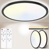 POPOLIC LED Deckenleuchte 24W 3200LM Deckenlampe Flach Dimmbar mit Fernbedienung 3000K-6500K, 2 St, IP54 Ultra Dünn Schlafzimmer Lampe für Wohnzimmer Küche Badezimmer Bild 4