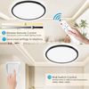 POPOLIC LED Deckenleuchte 24W 3200LM Deckenlampe Flach Dimmbar mit Fernbedienung 3000K-6500K, 2 St, IP54 Ultra Dünn Schlafzimmer Lampe für Wohnzimmer Küche Badezimmer Bild 2