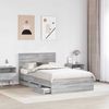 vidaXL Bettrahmen Graues Sonoma 120 x 190 cm Ingenieurs Holz 3408003 Bild 3