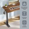 VASAGLE Höhenverstellbarer Schreibtisch, Schreibtisch Elektrisch Höhenverstellbar 80 x 50 cm, Stehschreibtisch mit 4 Memory-Tasten, Computertisch, Bürotisch, Balok Serie Bild 4
