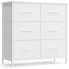 SONGMICS Kommode, Schrank, 6 Stoffschubladen, für Schlafzimmer, Flur, Wohnzimmer, weiß Bild 2