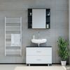 Badmöbel-Set Ilias Weiß/Anthrazit 2 Teile, Unterschrank 80 cm Vicco Bild 4