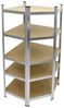 ECD Germany Schwerlastregal Keller Regal Steckregal Lagerregal für Werkstatt & Garage Lastenregal, 1-tlg, Regalsystem bis 875kg Werkstattregal Metall / MDF Silber Bild 4