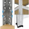 ECD Germany Schwerlastregal Keller Regal Steckregal Lagerregal für Werkstatt & Garage Lastenregal, 1-tlg, Regalsystem bis 875kg Werkstattregal Metall / MDF Silber Bild 2