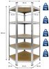 ECD Germany Schwerlastregal Keller Regal Steckregal Lagerregal für Werkstatt & Garage Lastenregal, 1-tlg, Regalsystem bis 875kg Werkstattregal Metall / MDF Silber Bild 3