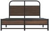 vidaXL Bettgestell ohne Matratze 135x190 cm Braun Eichen-Optik 4100481 Bild 5