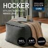 Lumaland Sitzsack-Sofa, Polyester, Pouf, Cord - Grau, 40 x 54 x 54 cm Bild 3