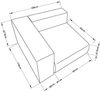 Sofa-Modul Suldal Eckelement links Webstoff Grau [en. casa] Bild 2