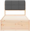 vidaXL Bettgestell mit gepolstertem Kopfteil Dunkelgrau 90 x 190 cm 877735 Bild 5