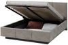 FDM Polsterbett 90x200, 120x200, 140x200, 160x200, 180x200cm Stauraumbett Bettgestell (MADE IN EU - mit hochwertigem Velours Bezug Trinity, Bettrahmen, Bett, Optional mit Matratze bestellbar, mit großen gepolsterten Kopfteil, mit Bettkasten zum aufklap... Bild 3