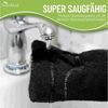 NatureMark Waschhandschuh 10er-Set Frottier Waschhandschuhe, 100% Baumwolle (10-St), Premium Frottier Waschhandschuhe, 15x21cm, Schwarz Bild 3
