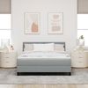 vidaXL Boxspringbett mit Matratze mit LED Hellgrau 160 x 200 cm Stoff 3342219 Bild 4