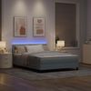 vidaXL Boxspringbett mit Matratze mit LED Hellgrau 160 x 200 cm Stoff 3342219 Bild 5