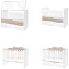 Lorelli Babybett Multi, Jugendbett, Schreibtisch, Wickeltisch, mehrfach umbaubar hellbraun Bild 3