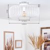 hofstein Deckenleuchte »Pieris« runde Deckenlampe aus Metall in Weiß, ohne Leuchtmittel, Retro-Leuchte mit Lichteffekt durch Gitter-Optik, Ø40cm, E27 Bild 2