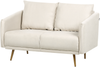 2-Sitzer Sofa beige mit goldenen Beinen MAURA Bild 4