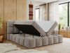 Boxspringbett mit dekorativem Kopfteil, Doppelbett mit zwei 7 Härtezonen Multipocket-Matratzen, Bettkästen, Polsterbett - NIRA - 120 x 200 cm - Beige Struktur - H3 Bild 3