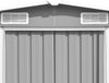 vidaXL Gerätehaus Grau 257x990x181 cm Verzinkter Stahl 47037 Bild 5