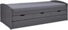 Funktionsbett >Lena< (BxHxT: 205x63x98 cm) in Grau aus Holz - 205x63x98 (BxHxT) Bild 2
