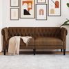 vidaXL Sofa Braun 182,5 x 74,5 x 74,5 cm Polyester 42013009 Bild 3