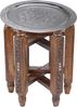 Marrakesch Orient & Mediterran Interior Beistelltisch Orient Couchtisch Halab Braun Mehdia, Beistelltisch, Teetisch, Handarbeit Bild 4