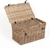 LebensWohnArt Truhe Rattan Truhe RESSY Grey ca. L80cm Couchtisch Bild 4