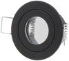 LED Line IP44 Einbaustrahler Set GU4 MR11 Leuchte Spot Einbaurahmen Wasserdicht Lampe Rund Schwarz aus Aluminium mit GU5.3 Fassung 3W Leuchtmittel Kaltweiß Bild 2