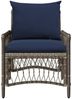vidaXL Gartenstuhl mit Kissen Grau 73 x 61 x 77 cm Poly-Rattan 42006224 Bild 4