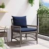 vidaXL Gartenstuhl mit Kissen Grau 73 x 61 x 77 cm Poly-Rattan 42006224 Bild 3